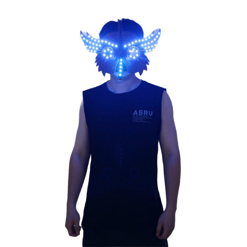 LED Glowing Animal Mask — Neon Light-Up Party Prop