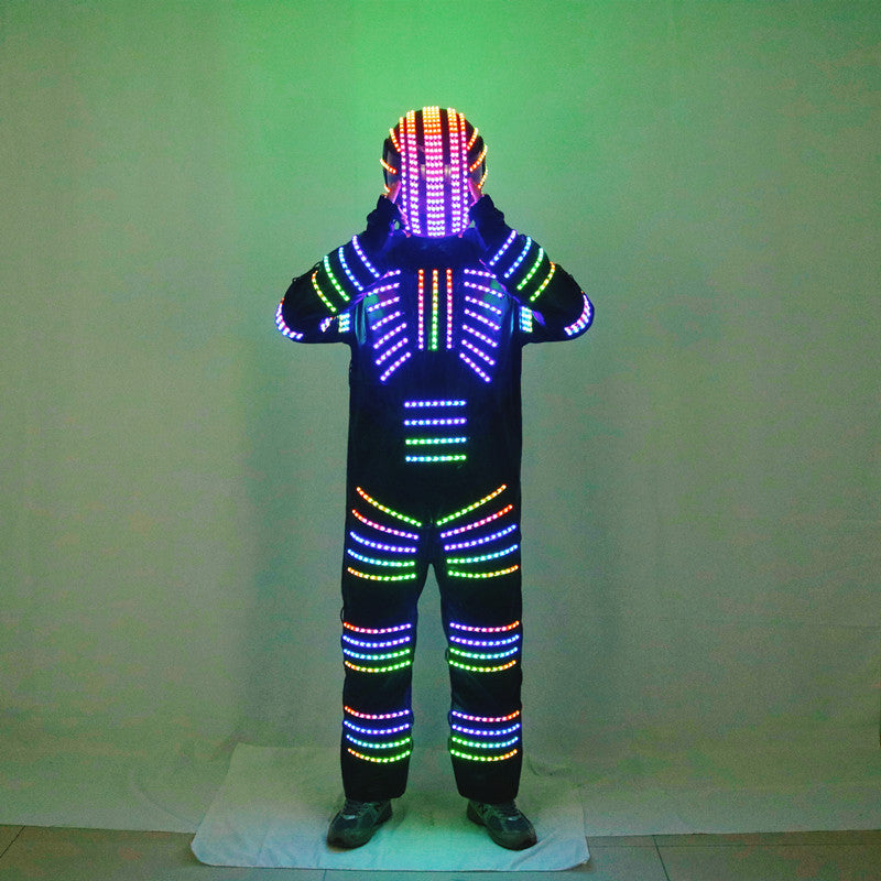 Cyber LED Robot Armor with Laser Gloves – Party & Performance Gear