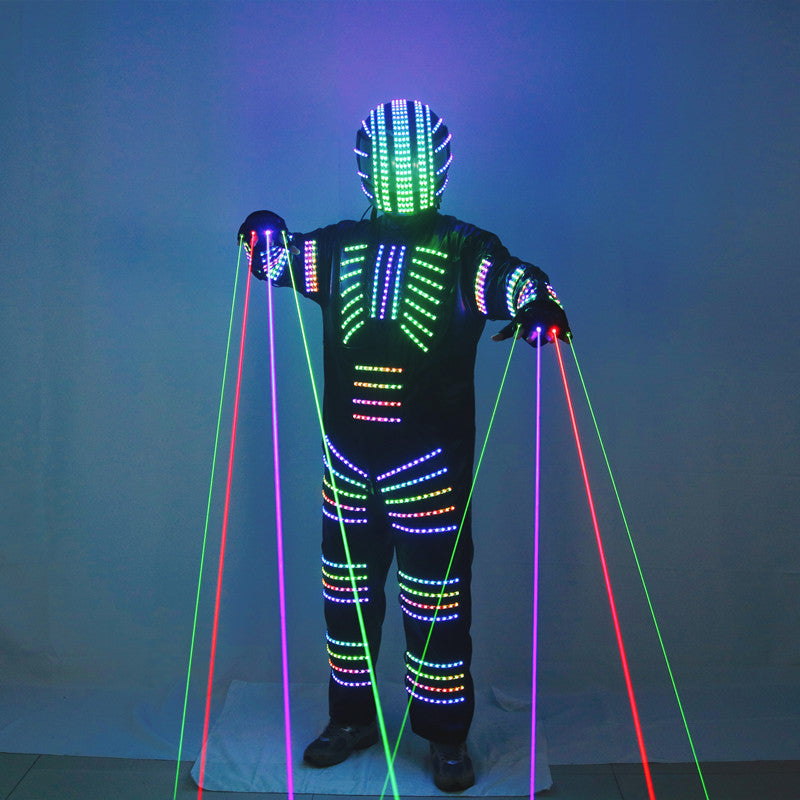 Cyber LED Robot Armor with Laser Gloves – Party & Performance Gear
