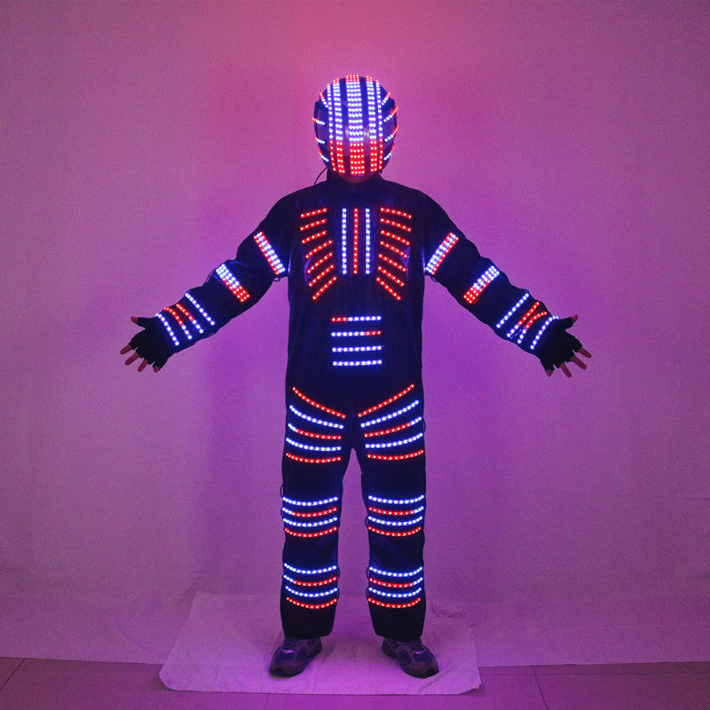 Cyber LED Robot Armor with Laser Gloves – Party & Performance Gear