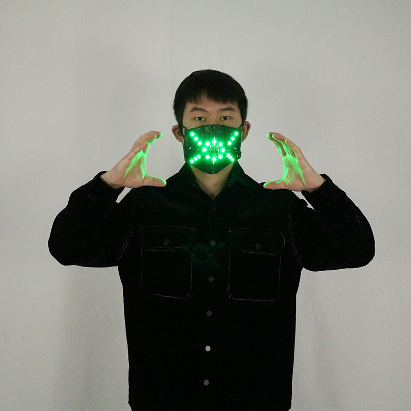 Neon RGB LED Costume Mask — Party & Cosplay Face Mask