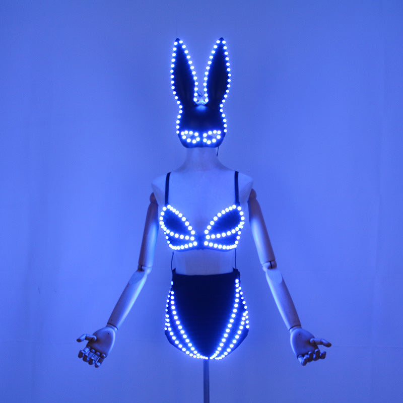 Pixel LED Lights, Bras, Lingerie, Sexy Women's Luminous Clothing, DJ Bikini