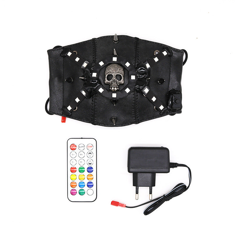 Neon RGB LED Costume Mask — Party & Cosplay Face Mask