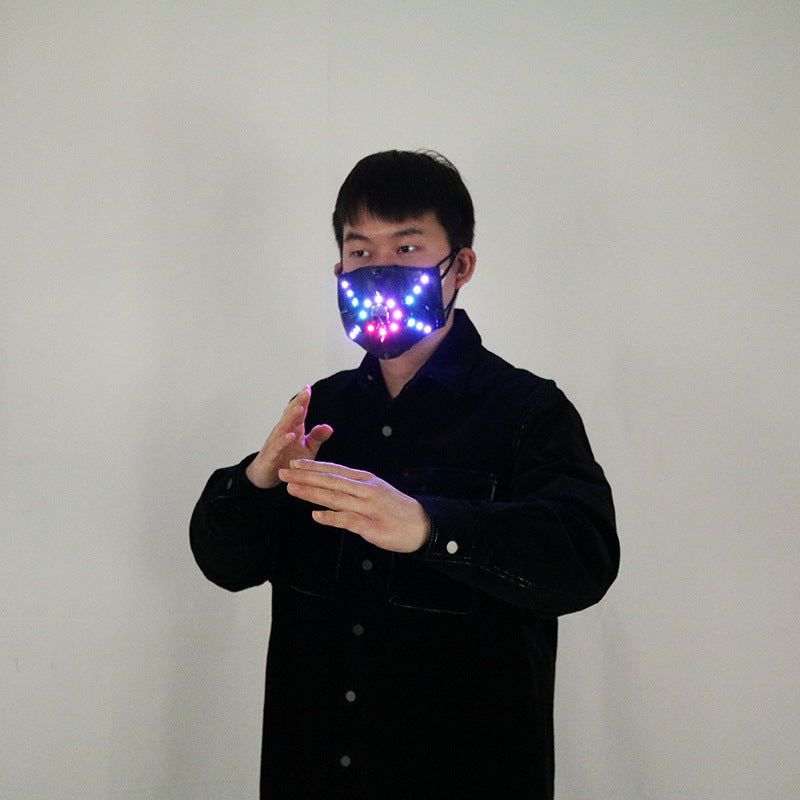 Neon RGB LED Costume Mask — Party & Cosplay Face Mask
