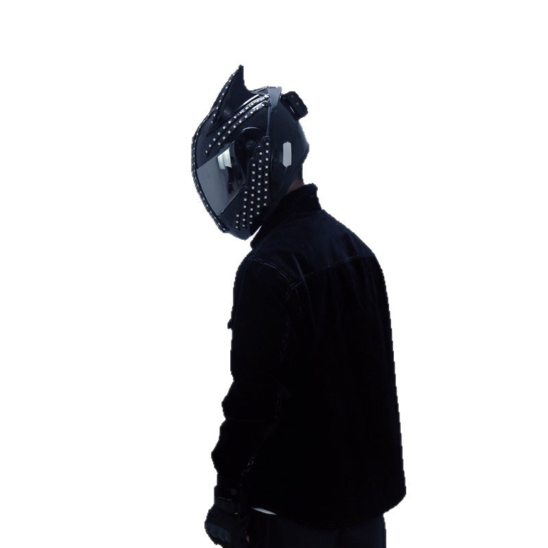 LED Glowing Cyber Helmet – EDM Festival & DJ Performance Gear