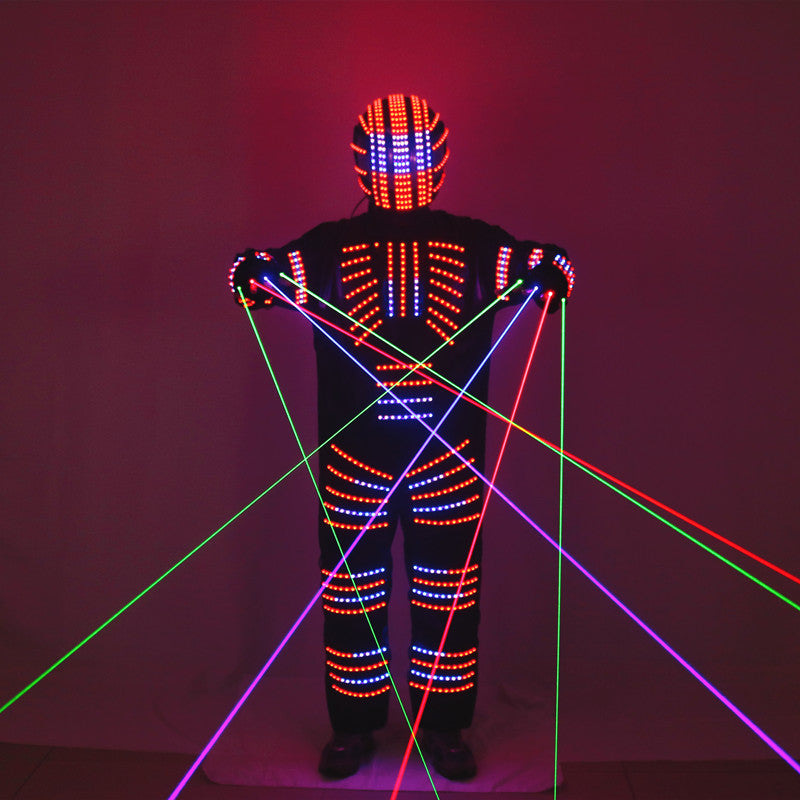 Cyber LED Robot Armor with Laser Gloves – Party & Performance Gear