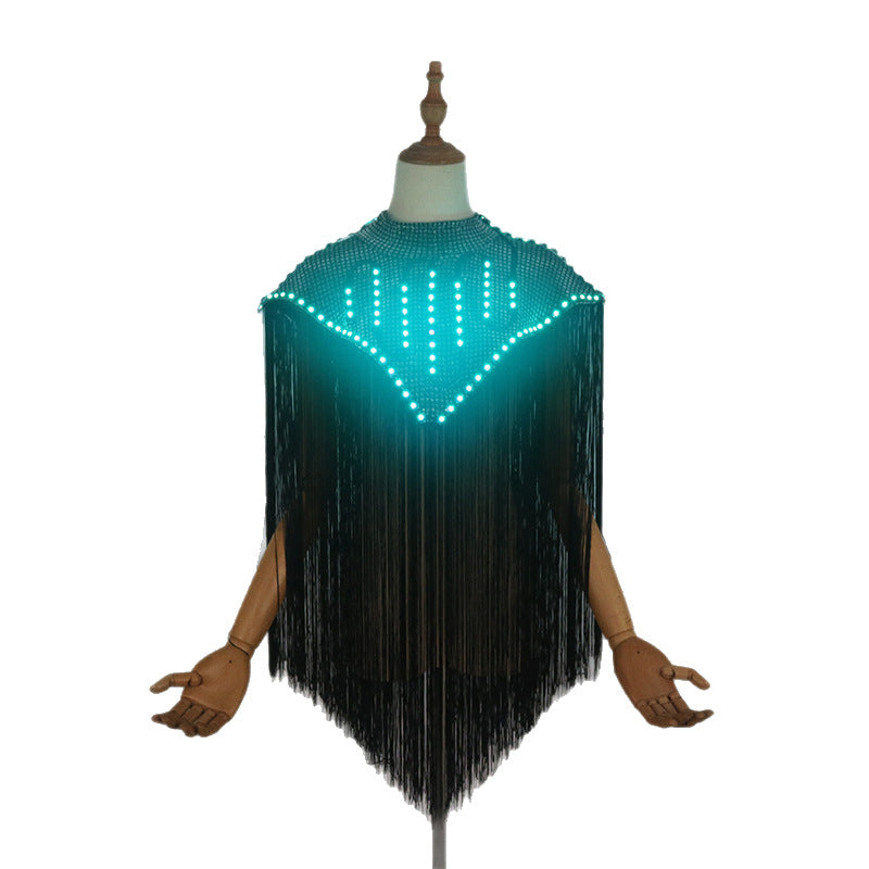 RGB LED Performance Cape — Light-Up Stage Cloak for DJs & Singers