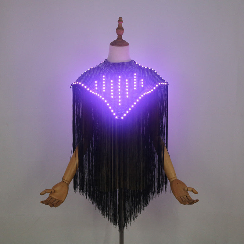 RGB LED Performance Cape — Light-Up Stage Cloak for DJs & Singers