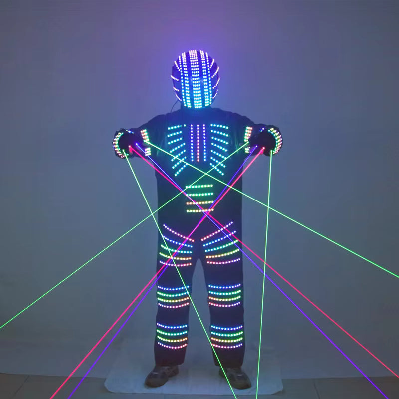 Cyber LED Robot Armor with Laser Gloves – Party & Performance Gear