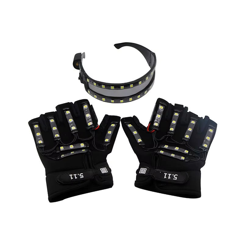 Glow Glasses + LED Glove Set — Festival & Rave Pack