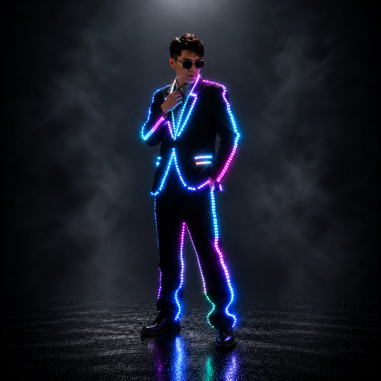Luminous LED Suit Costume – Glowing Party & Stage Props