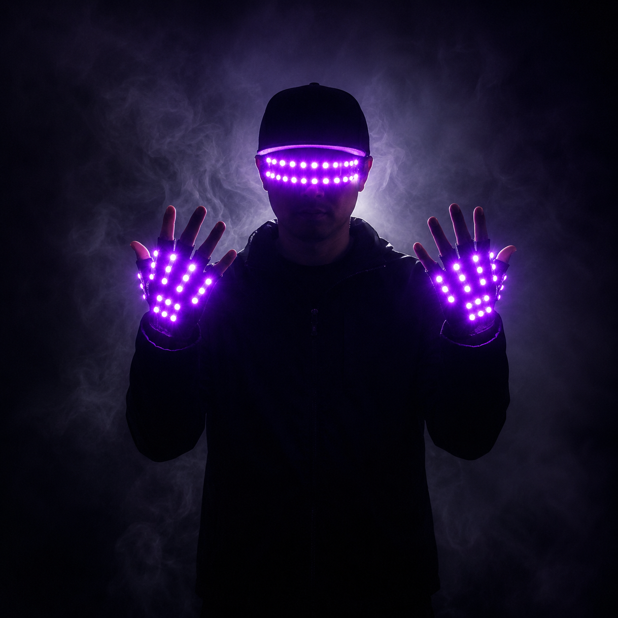 Glow Glasses + LED Glove Set — Festival & Rave Pack