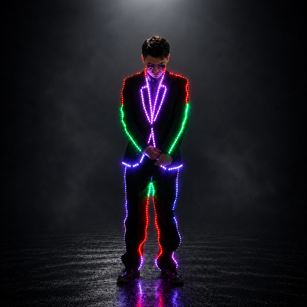 Luminous LED Suit Costume – Glowing Party & Stage Props