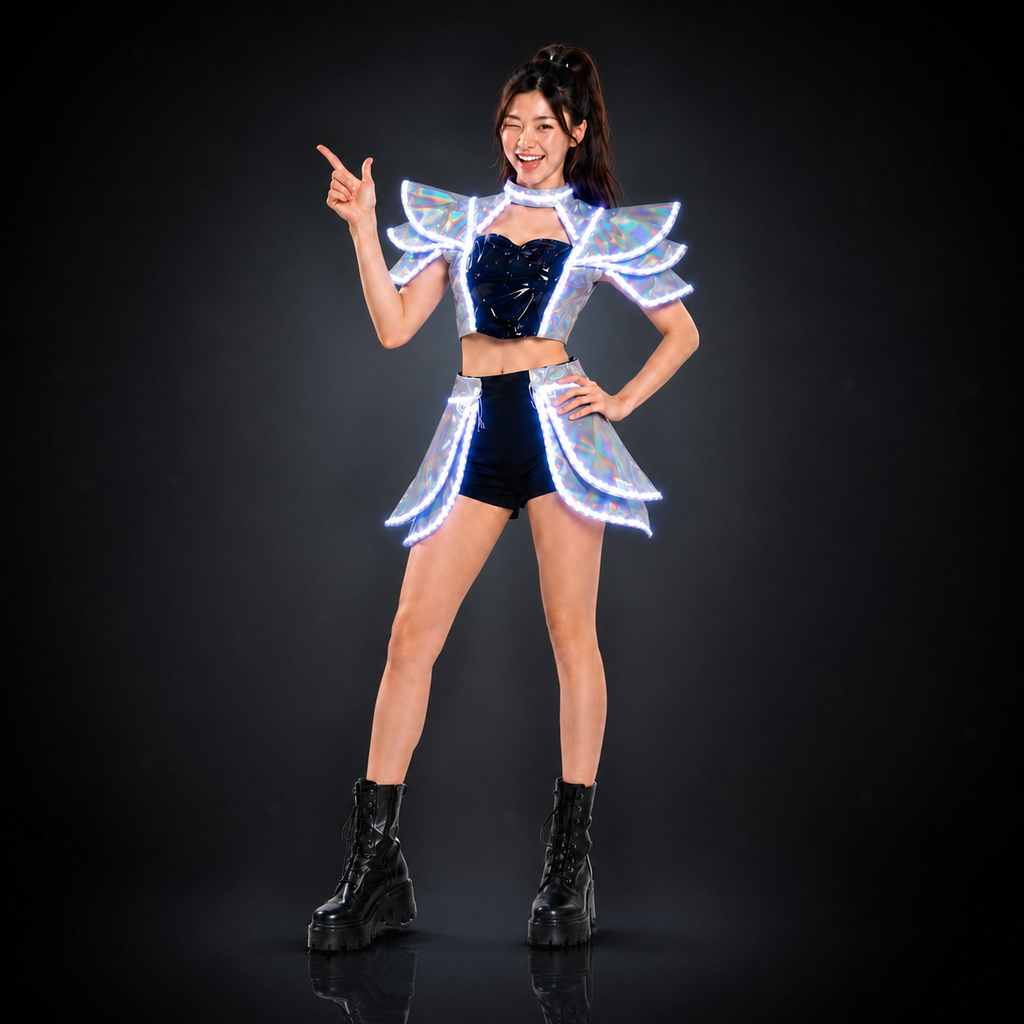 Women's LED Illuminated Costumes, Stage Performances, Party Props