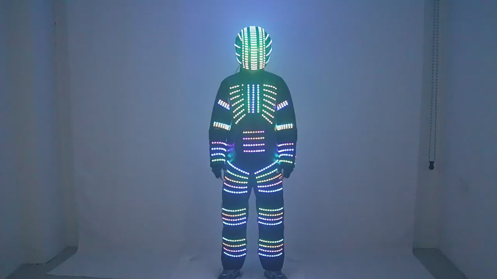 Cyber LED Robot Armor with Laser Gloves – Party & Performance Gear