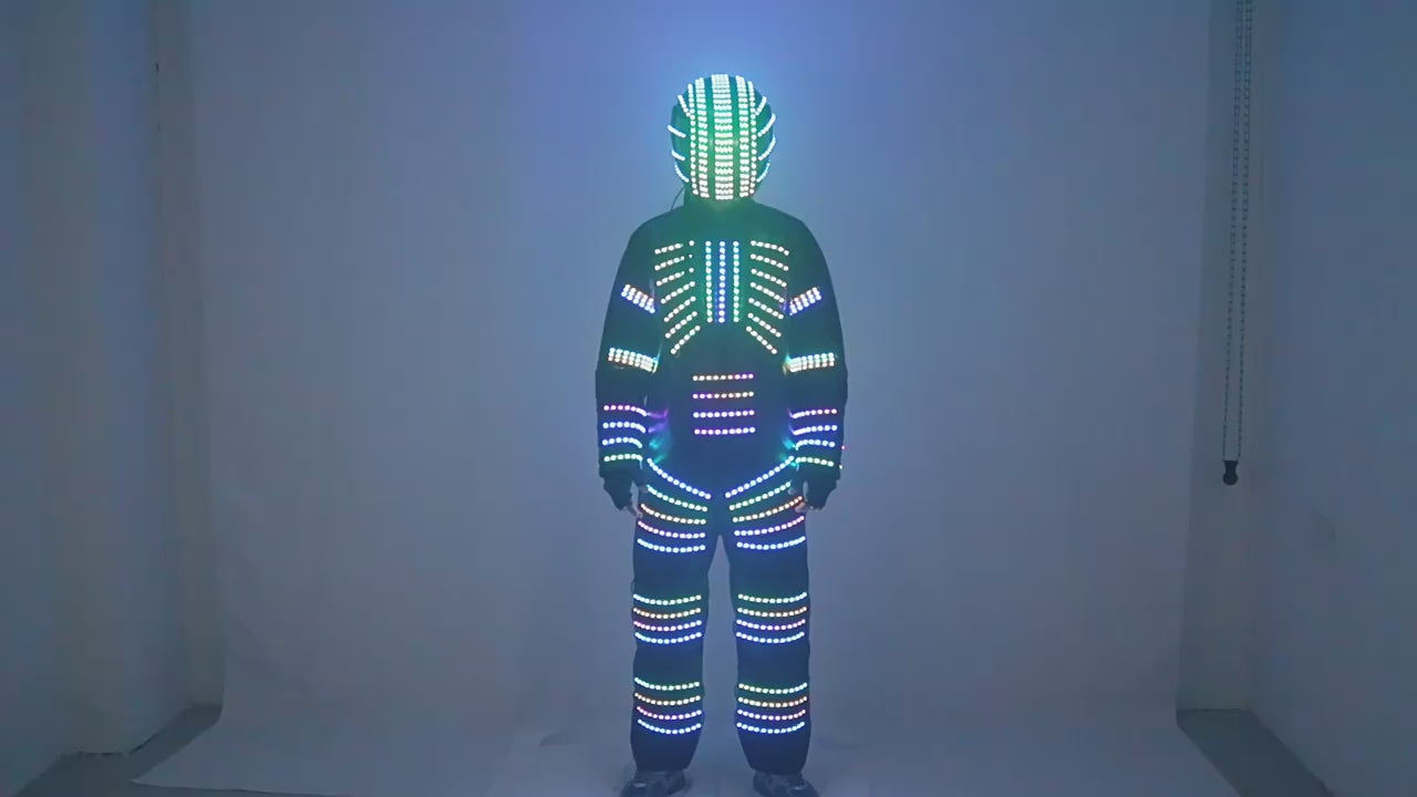 Cyber LED Robot Armor with Laser Gloves – Party & Performance Gear