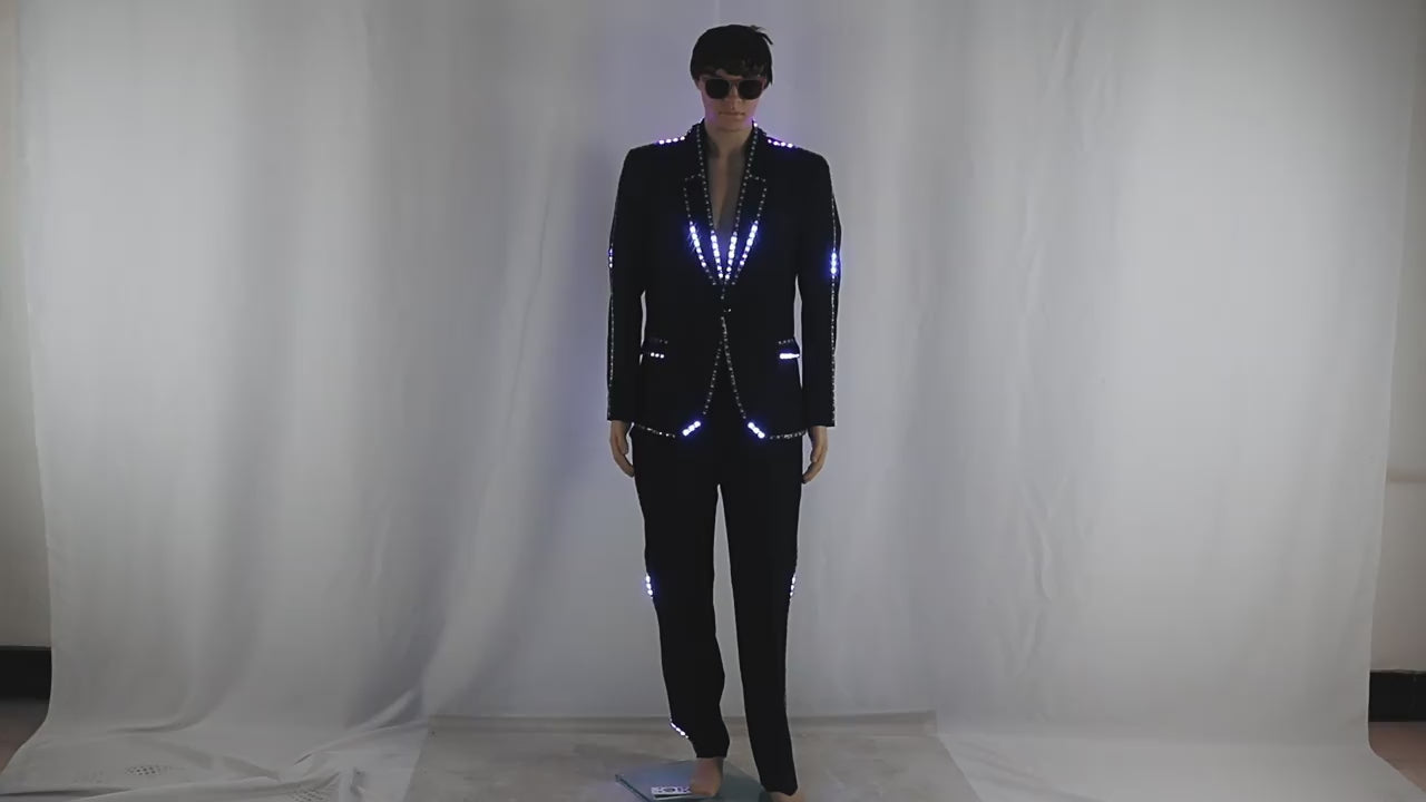 Full Color LED Suit Digital Remote Control LED Costume For Wedding Stage Hosting