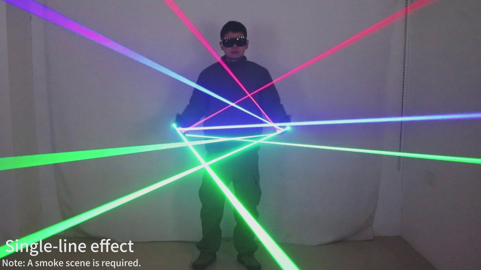 Green Red Blue Laser LED Gloves — Party & DJ Show Accessories