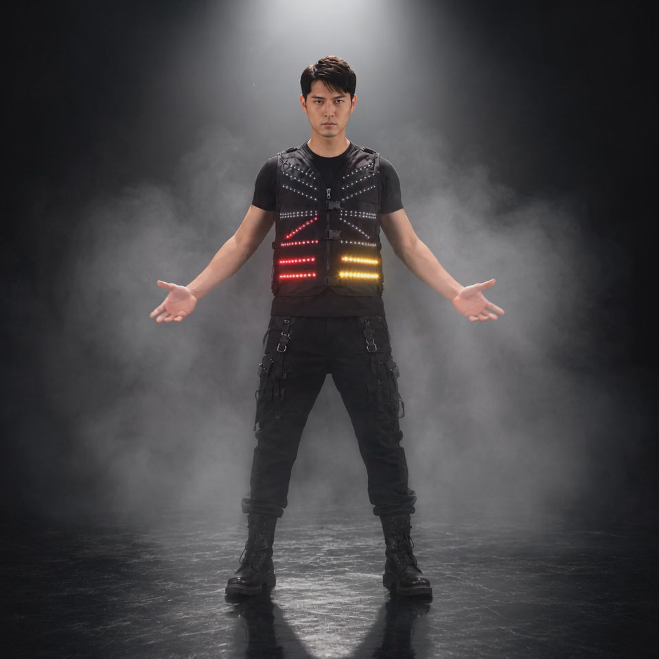 LED Luminous Vest for Stage Performance, Atmosphere Fluorescent Strobe Costume