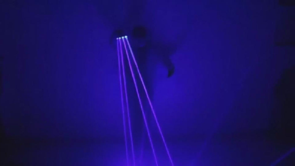 Neon Blue LED Gloves — Festival & Rave Accessory