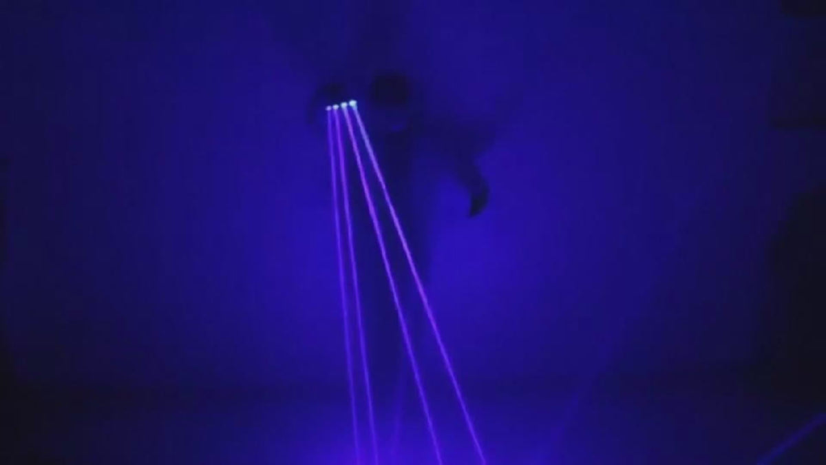Neon Blue LED Gloves — Festival & Rave Accessory