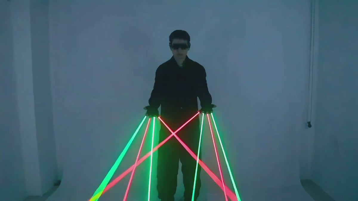 Red and Green Laser Gloves for DJ Dance Props