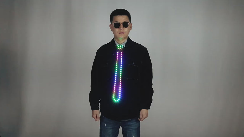 RGB LED Party Tie — Color-Changing Light-Up Tie