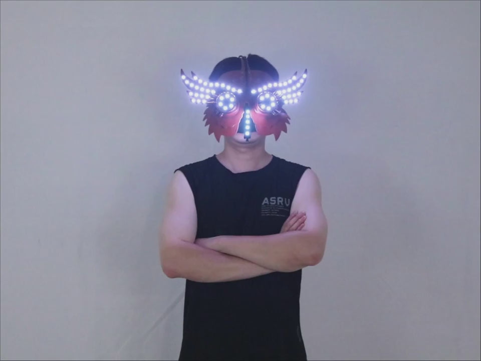LED Glowing Animal Mask — Neon Light-Up Party Prop