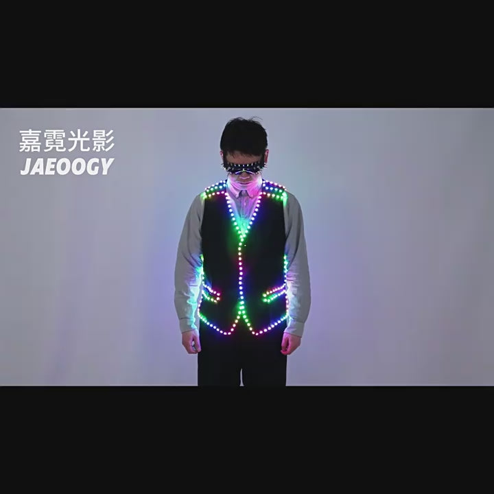 RGB LED Glow Vest – Multicolor Luminous Party Wear