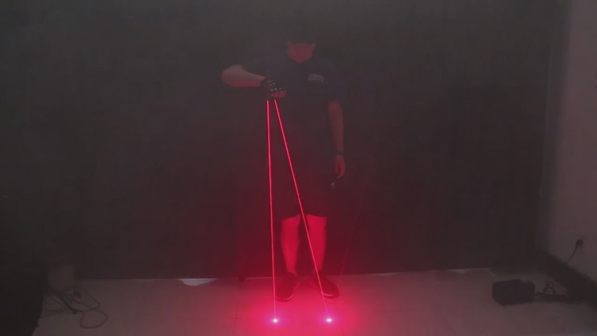 Rotating Red Laser Gloves for Party Performances