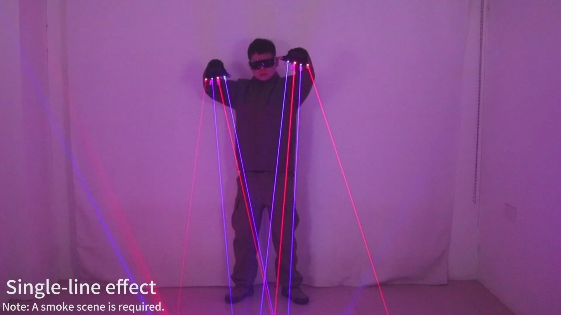 Red Green Laser Performance Gloves for Parties and Shows