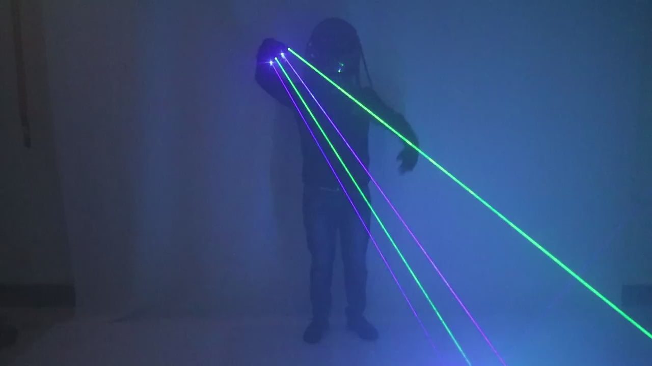 Blue Green Laser Gloves Stage Performance Led Luminous Gloves