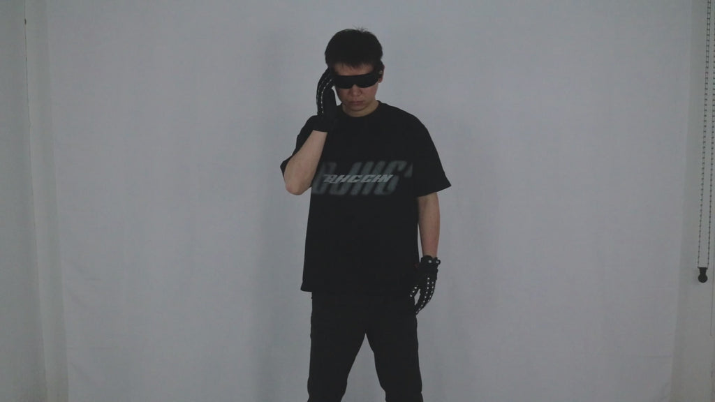 Laser LED Party Glasses & Colorful Light-Up Gloves Combo