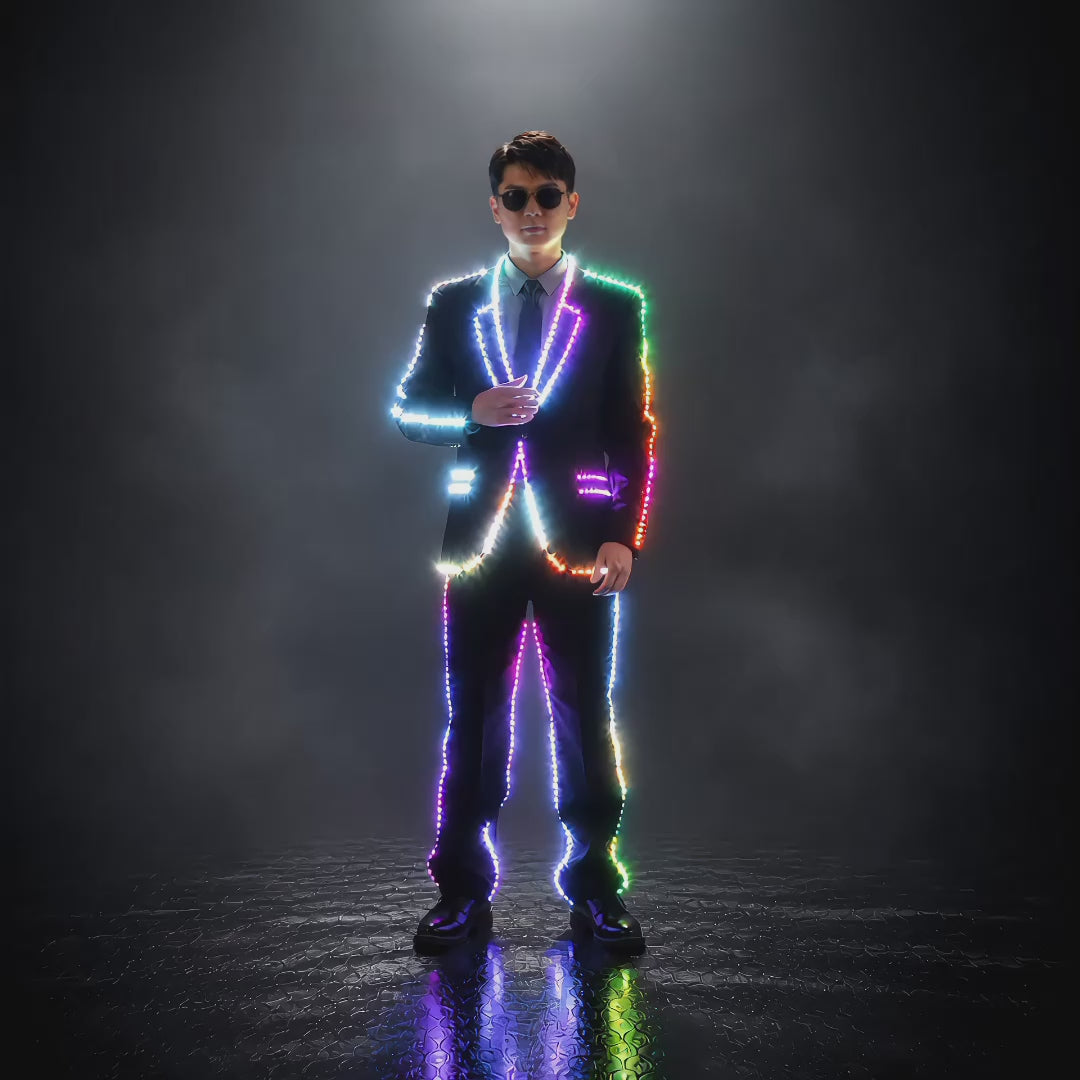 Luminous LED Suit Costume – Glowing Party & Stage Props