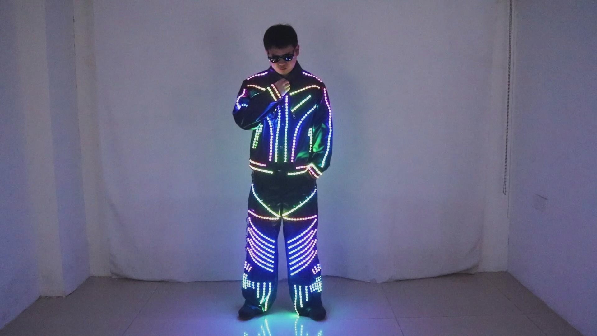 LED Light Up Robot Suit Stage Performance DJ Party Dance Luminous Costume